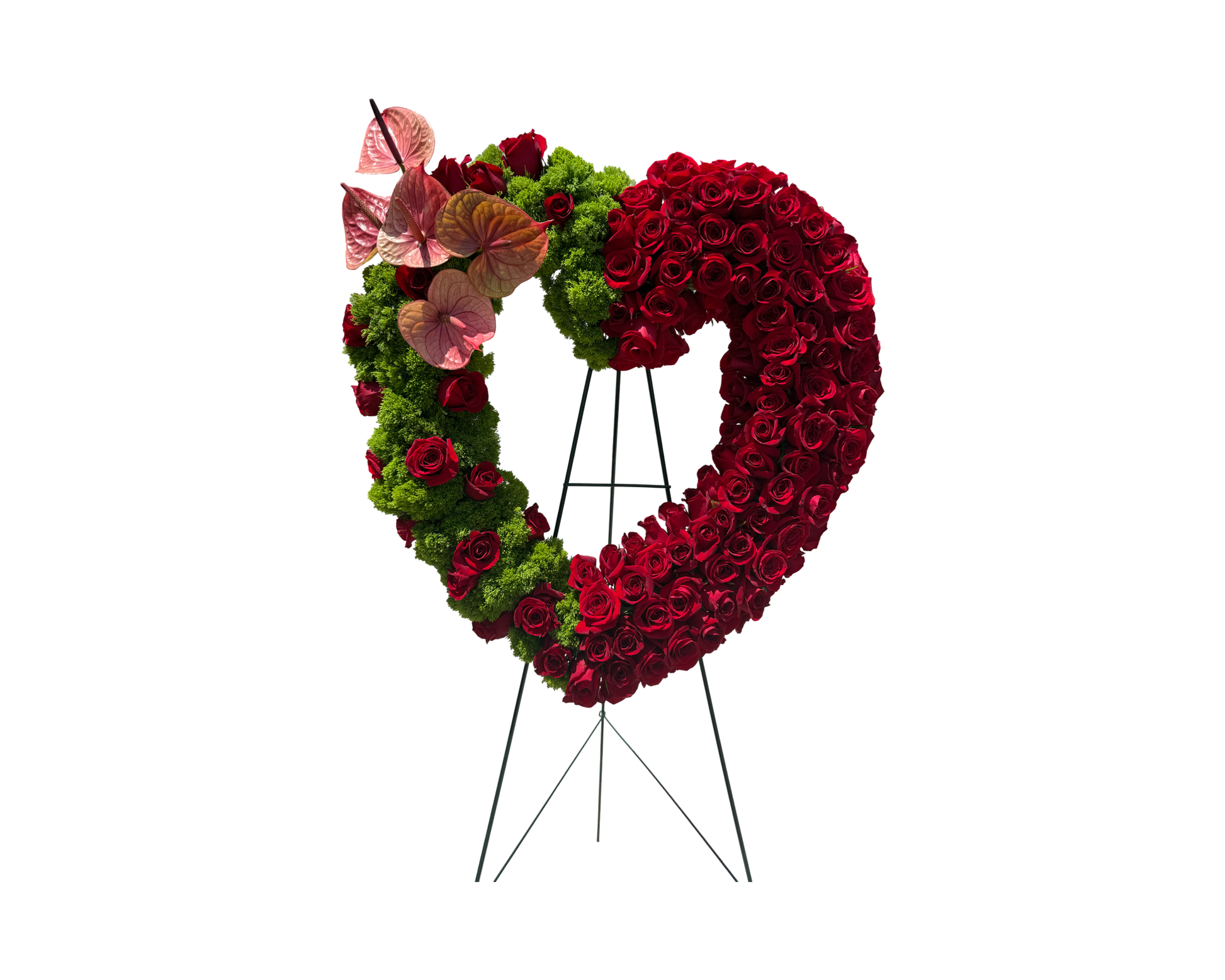 Modern Love Standing Heart Wreath