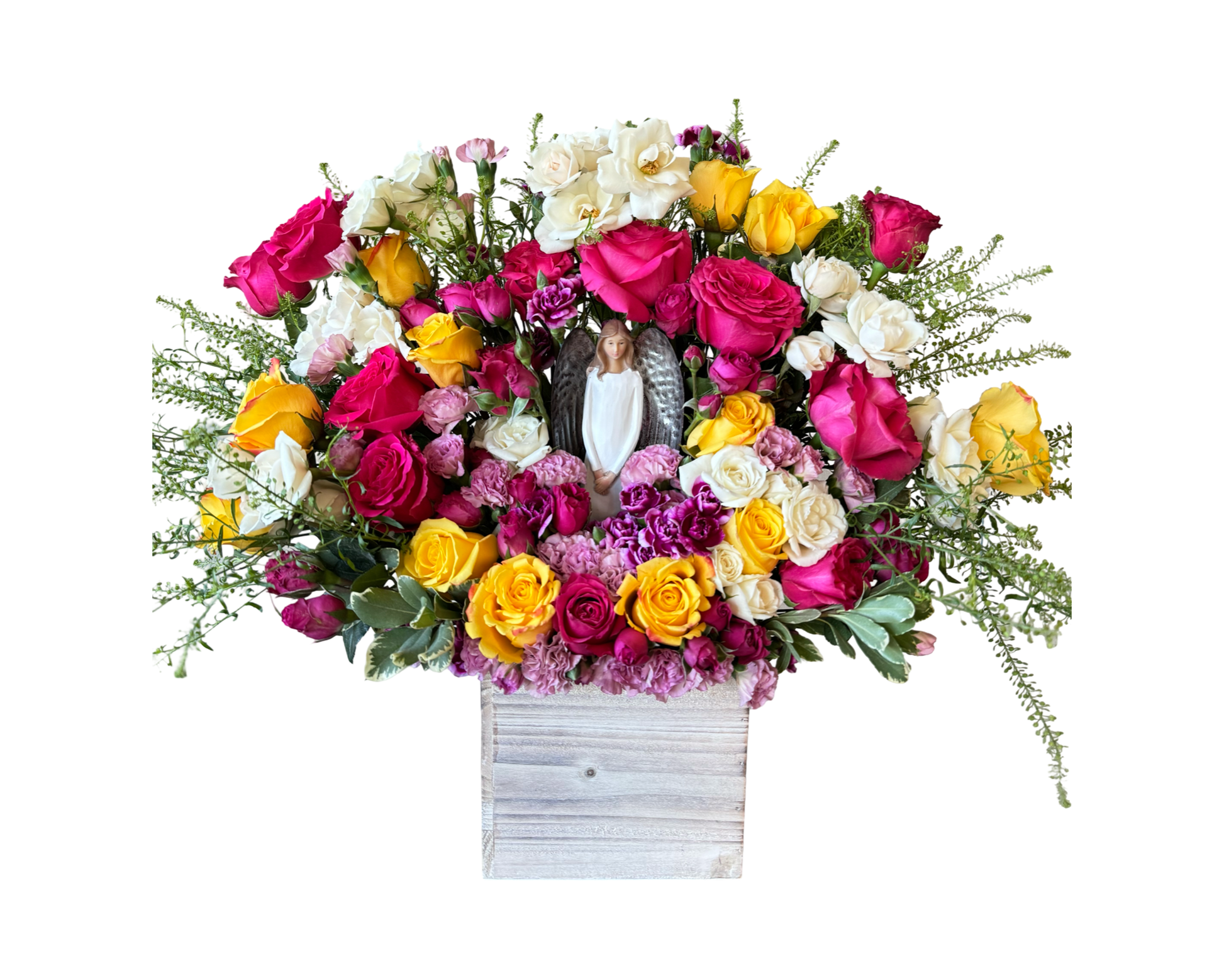 Angel of Comfort Bright Floral Tribute