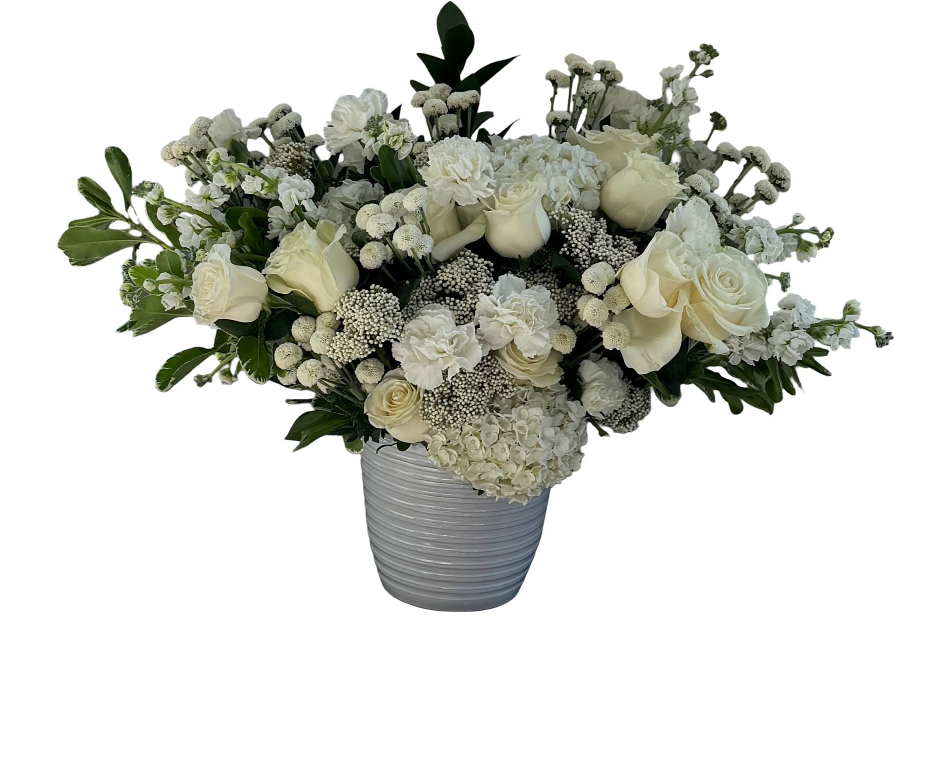 Graceful Ivory Remembrance Vase