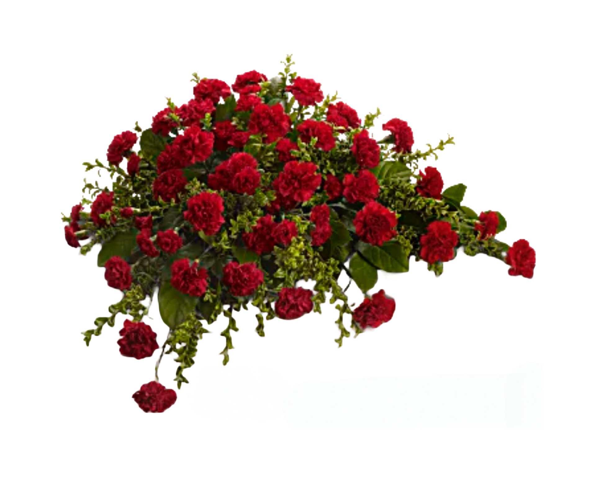 Red Remembrance Red Carnation Casket Spray